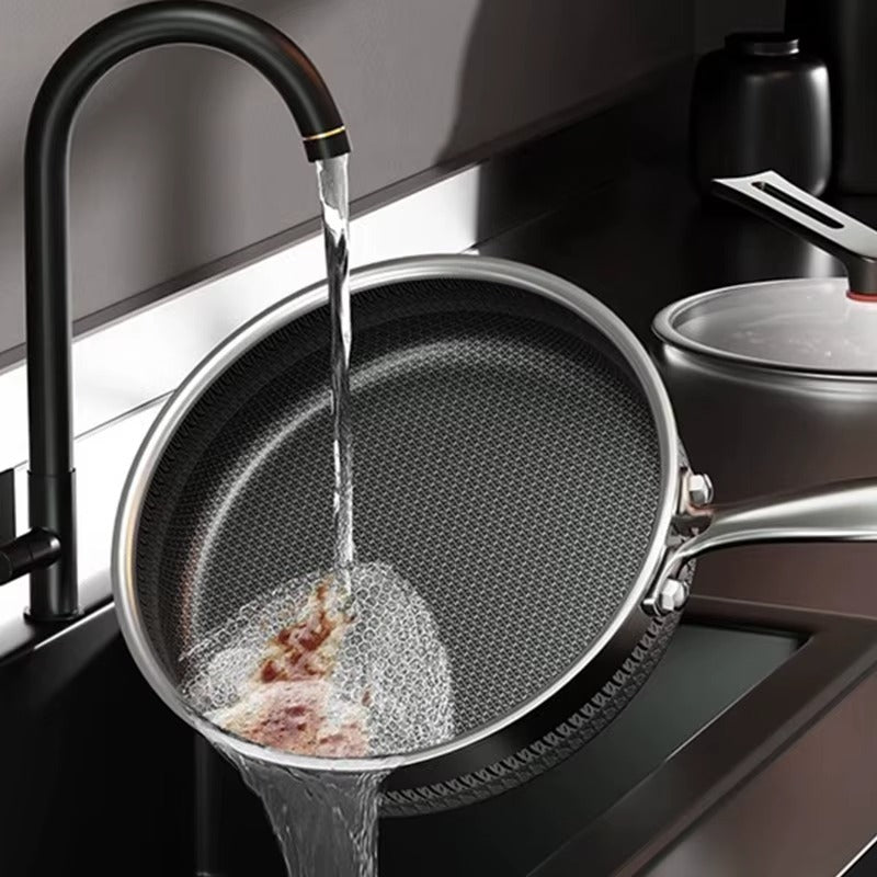 Schnesland HexaCook – La padella antiaderente in acciaio inox con rivestimento a nido d’ape